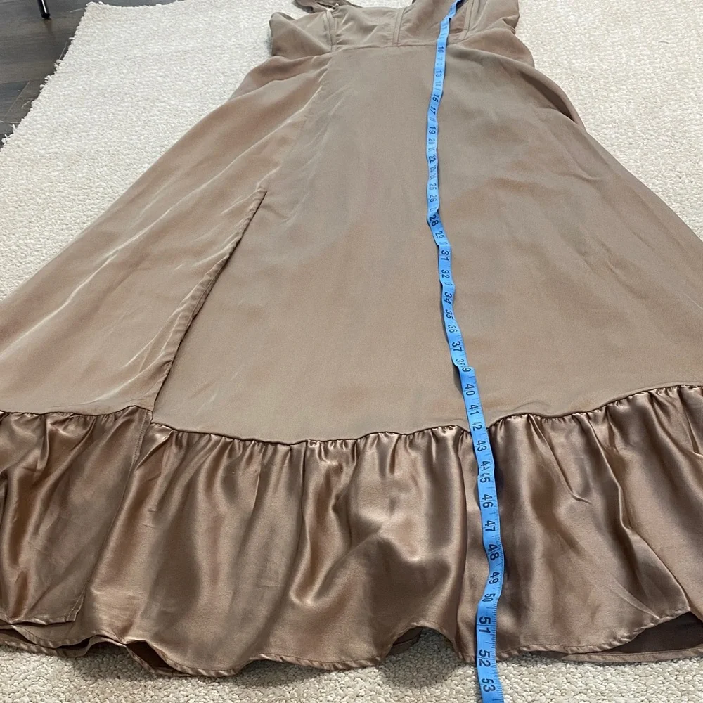 Show Me Your MuMu Tan Maxi Dress Size L - Picture 14 of 16